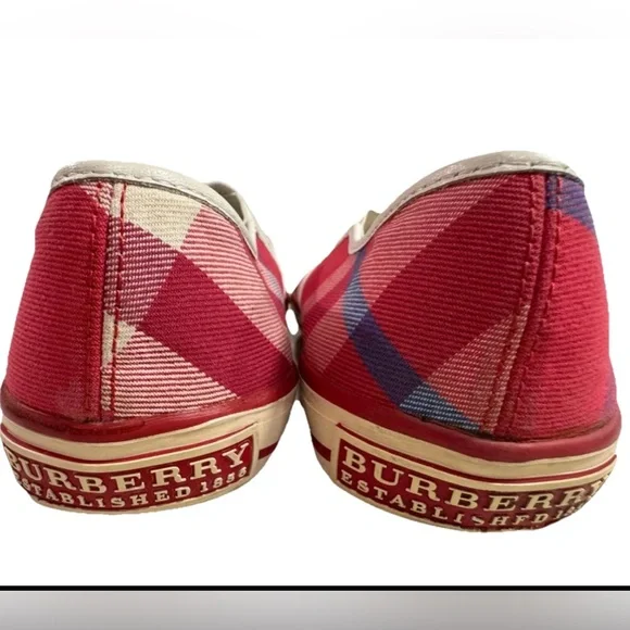 Burberry Nova Check Women’s Sneakers Plaid Slip on Shoes Size EU 41 Sz 9.5 - Picture 2 of 5